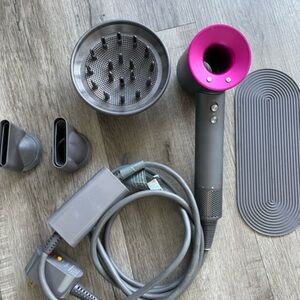 Dyson Silver and Pink Hair Dryer